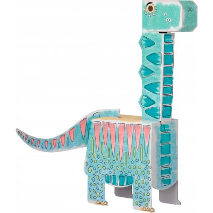 "Brontozaur" kolorowanka-składanka 3D dinozaur