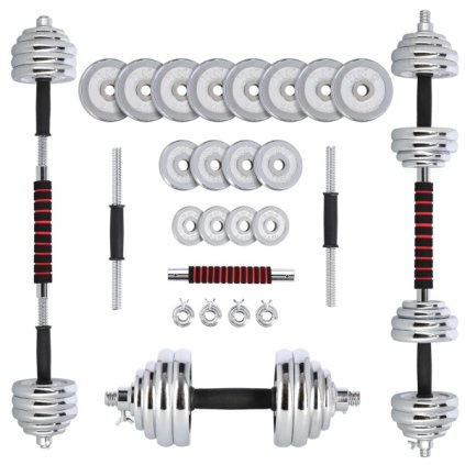 Činkový set v kufri HMS STC30 2x15 kg, chróm