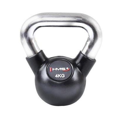 Vinylový kettlebell s chrómovaným úchopom HMS KGC 4 kg