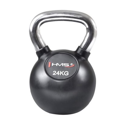 Vinylový kettlebell s chrómovaným úchopom HMS KGC 24 kg