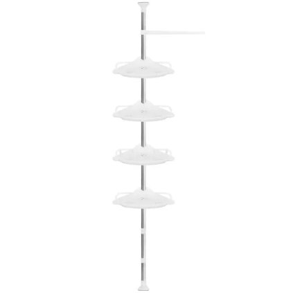 Nastaviteľná rohová polica do kúpeľne 230- 300 cm Ruhhy 23369