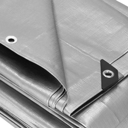 pol pl Plandeka 4x6m 270g m2 gruba plachta ochronna szara 32330 8
