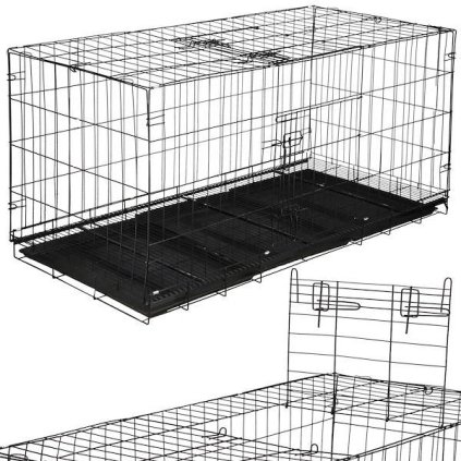 pol pl Klatka kennelowa dla zwierzat kojec dla psa kota XL 130 x 70 x 60 cm czarny 33378 1