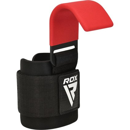 rdx w5 weight lifting hook straps red 1 1