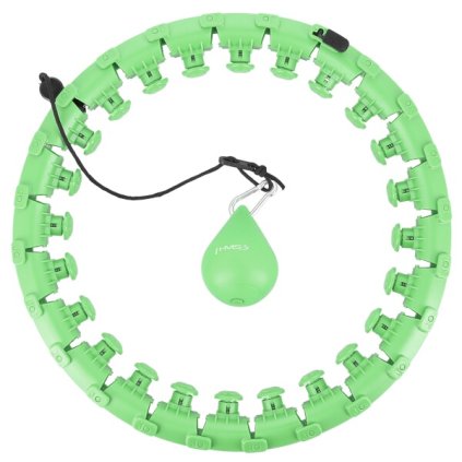 Masážna hula hoop obruč HMS HHW01 so závažím - zelená