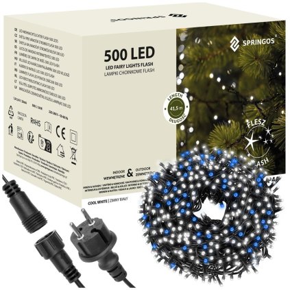 Vianočné osvetlenie 500 LED 40 m SPRINGOS CL0529  - farebné