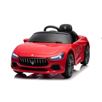 Maserati Ghibli na batérie pre deti + diaľkové ovládanie červené