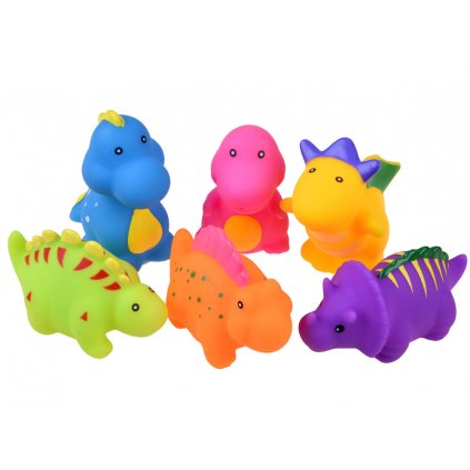 Gumové hračky do vane Dinosaury 6 ks ZA4341