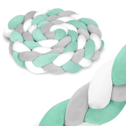 Ochranný mantinel do postieľky 3 m RicoKids 722102 - mätový