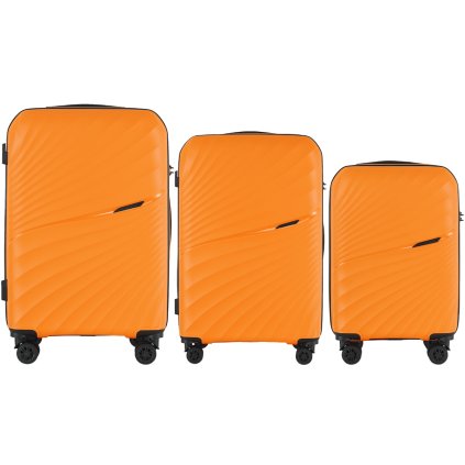 Sada 3 ks kufrov WINGS ORANGE HOOPOE HPE01 - oranžová