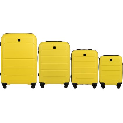Sada 4 ks kufrov WINGS GANNET GAN01 - žltáWINGS GAN01 GANNET KOMPLET 4 WALIZEK YELLOW