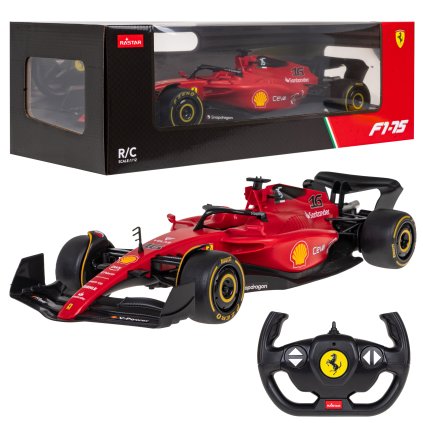 Ferrari F1 75 červený model RASTAR 1:12 pretekárske auto na diaľkové ovládanie + diaľkové ovládanie 2,4 GHz + nálepky