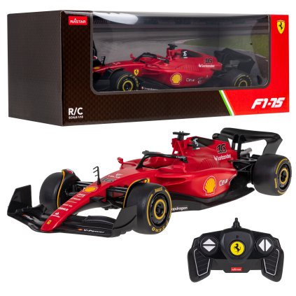 Ferrari F1 75 RASTAR model 1:18 pretekárske auto na diaľkové ovládanie + diaľkové ovládanie 2,4 GHz + nálepky
