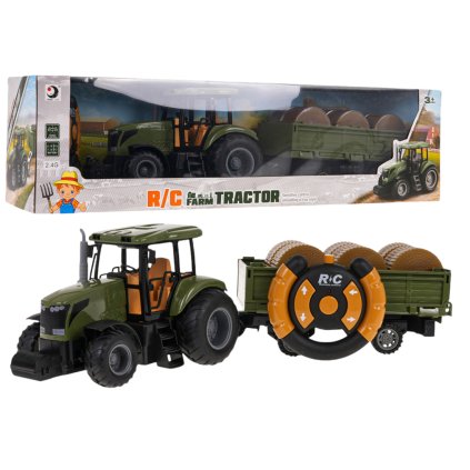 Zelený R/C traktor a príves ZRC.1908-7