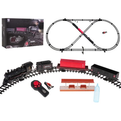 Diaľkovo ovládaný retro vlak s funkciou dymu pre deti 5+ interaktívnych efektov + 2,4 GHz diaľkové ovládanie + príslušenstvo