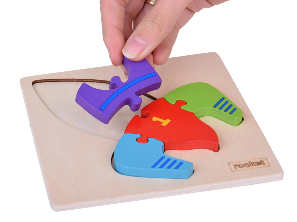 Jokomisiada Drevené náučné puzzle Raketa ZA5370