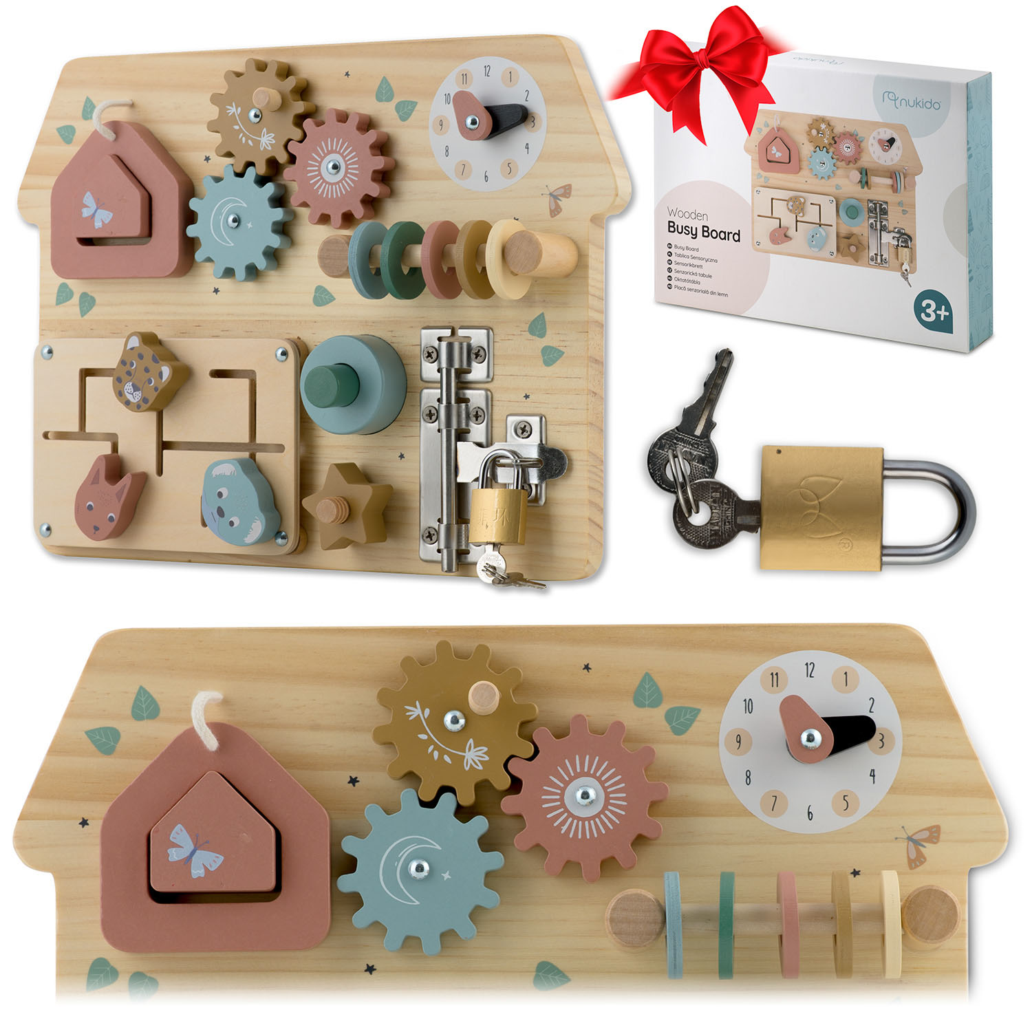 Drevená senzorická tabuľa Nukido NK-859