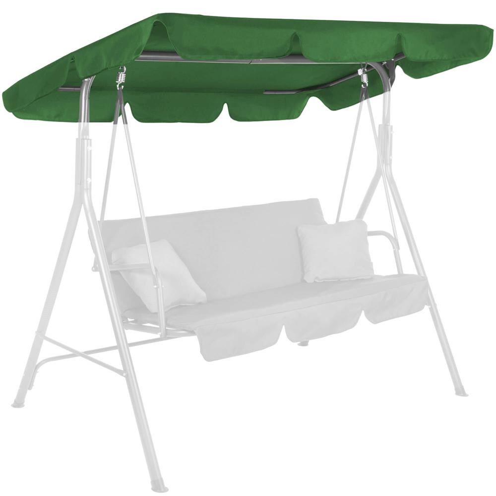 E-shop Strieška na záhradnú hojdačku, strecha na hojdačku 165x110 cm tmavozelená SPRINGOS GS1005