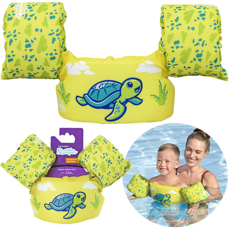 Detská plavecká vesta 15-30 kg Turtle Graphic 9012T - žltá