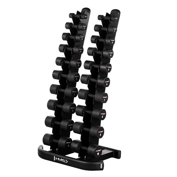E-shop Súprava 10 párov jednoručiek HMS HPT 1-10 kg a stojana STR37