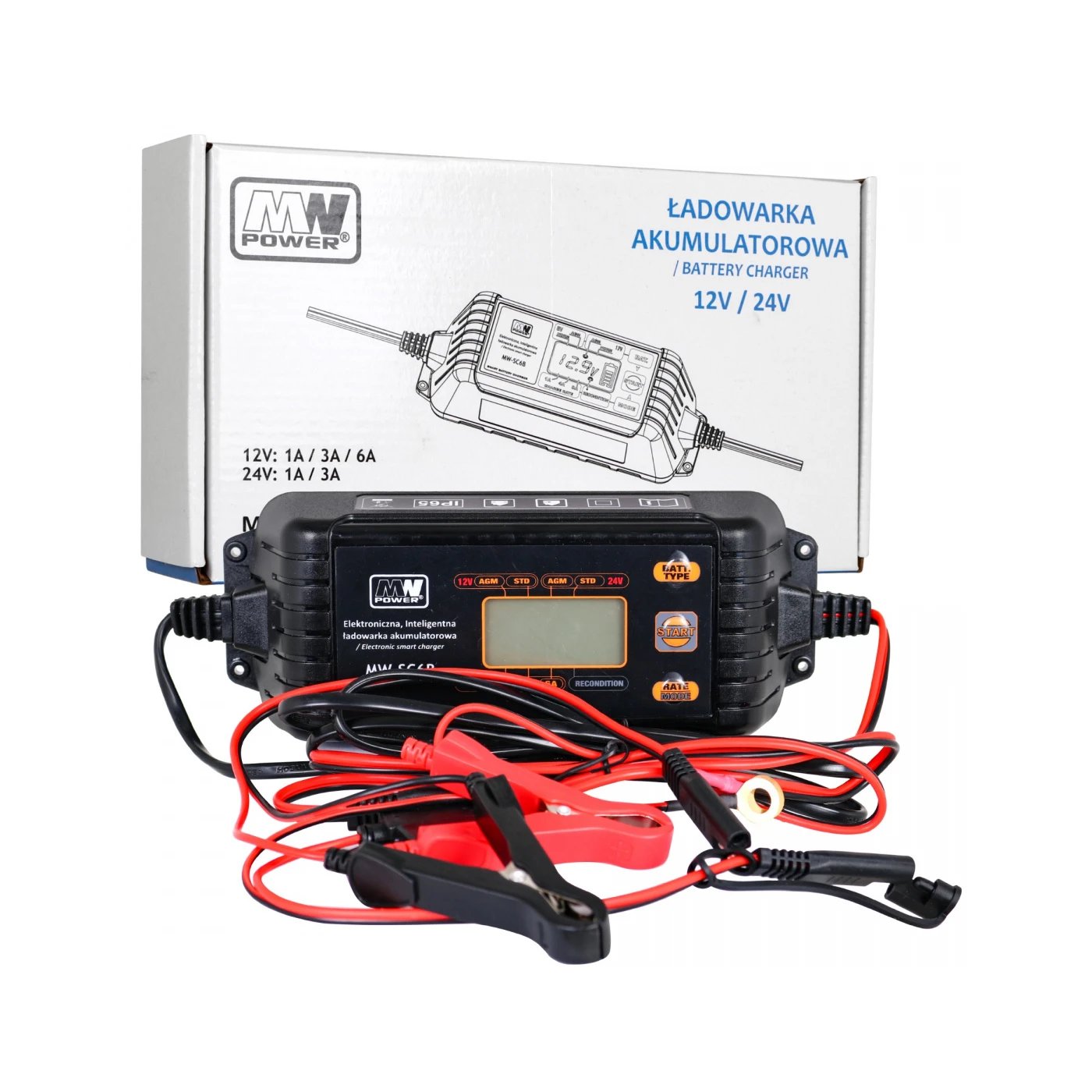 Nabíjačka batérií s LCD displejom 12V a 24V + 2 špeciálne režimy SC6B