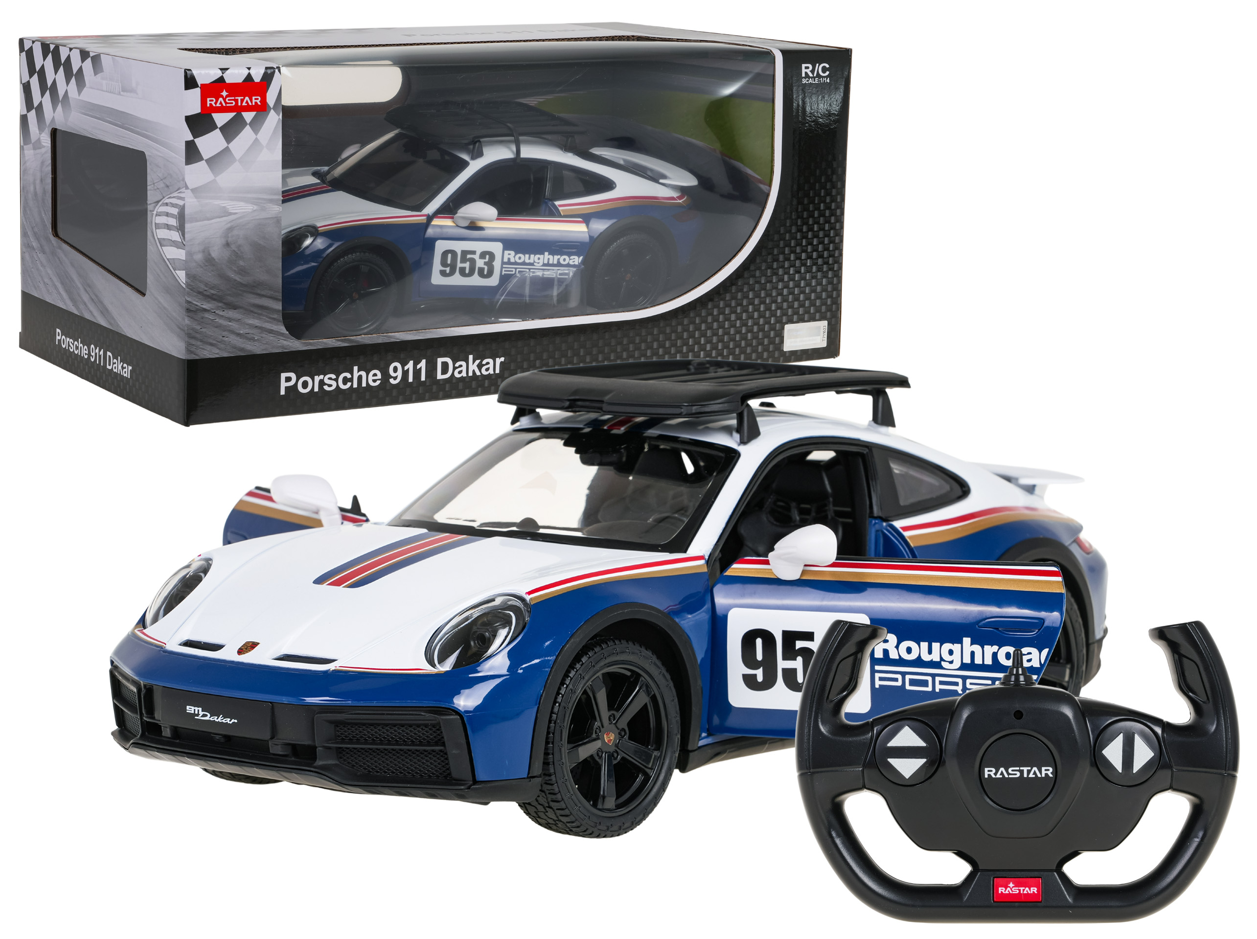 Auto na diaľkové ovládanie Porsche 911 Dakar Performance R/C model 1:14