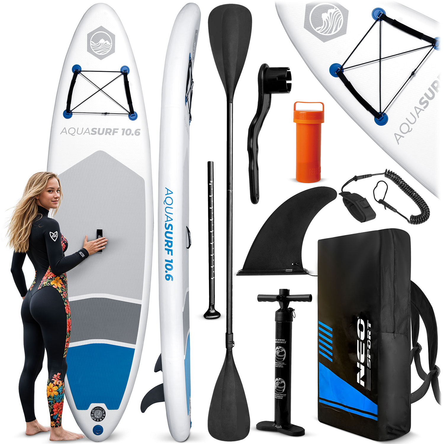 Paddleboard SUP Aquasurf 320 x 84 x 15 cm Neo-Sport 170200