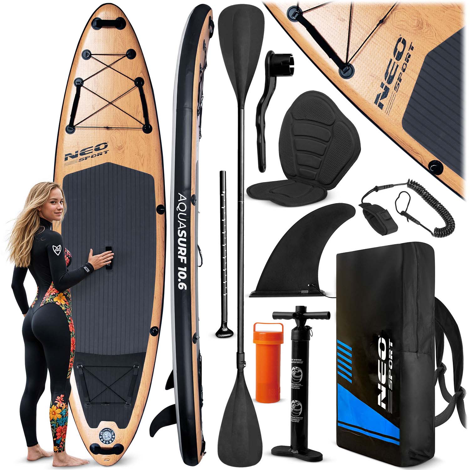 Paddleboard SUP Aquasurf 320 x 84 x 15 cm Neo-Sport 170202