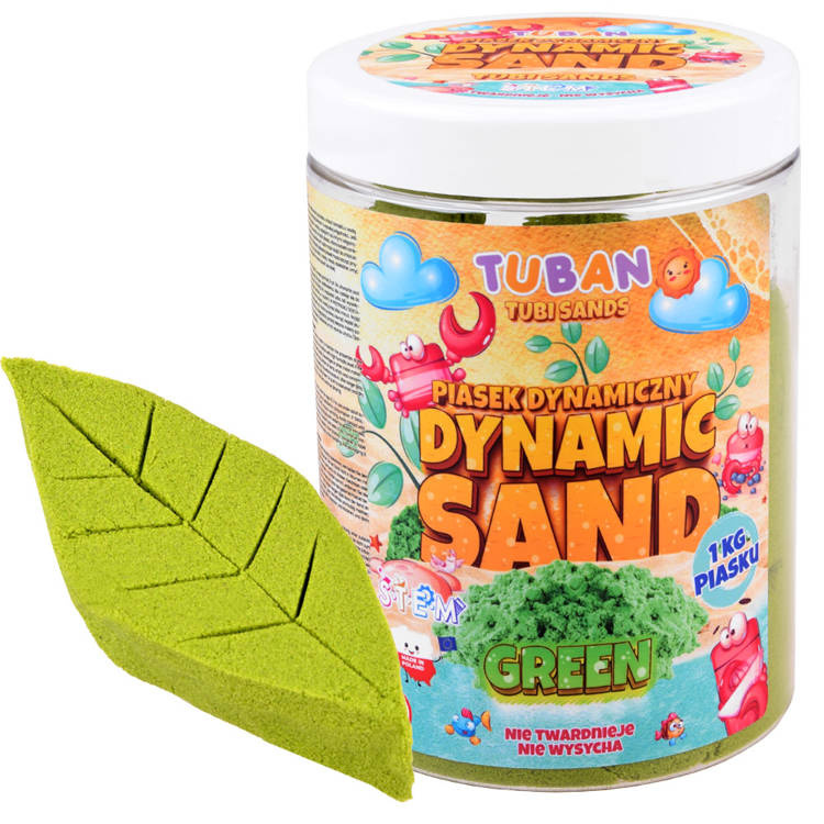 Tuban dynamický piesok 1 kg Farba: zelená