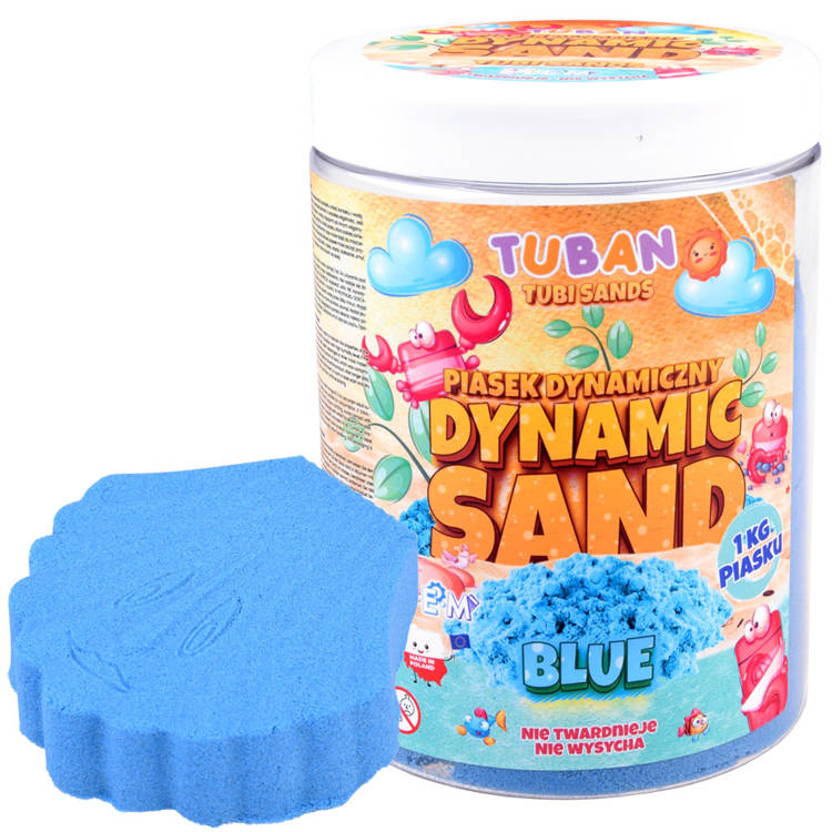 Tuban dynamický piesok 1 kg Farba: modrá