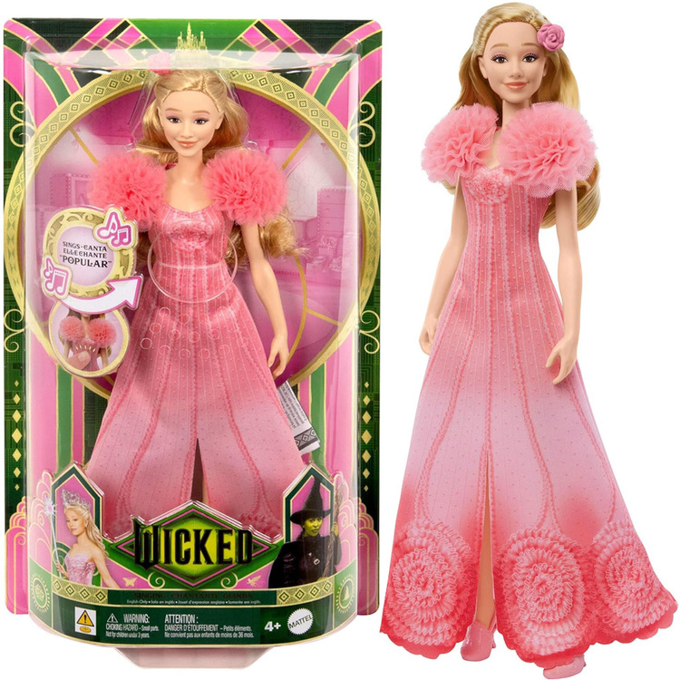 Zberateľská spievajúca bábika Mattel Glinda z filmu Wicked ZA6068