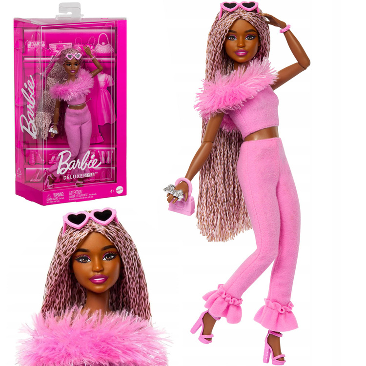 Mattel Barbie Bábika v luxusnom štýle s ružovou módnou potlačou a nohavicami ZA6032