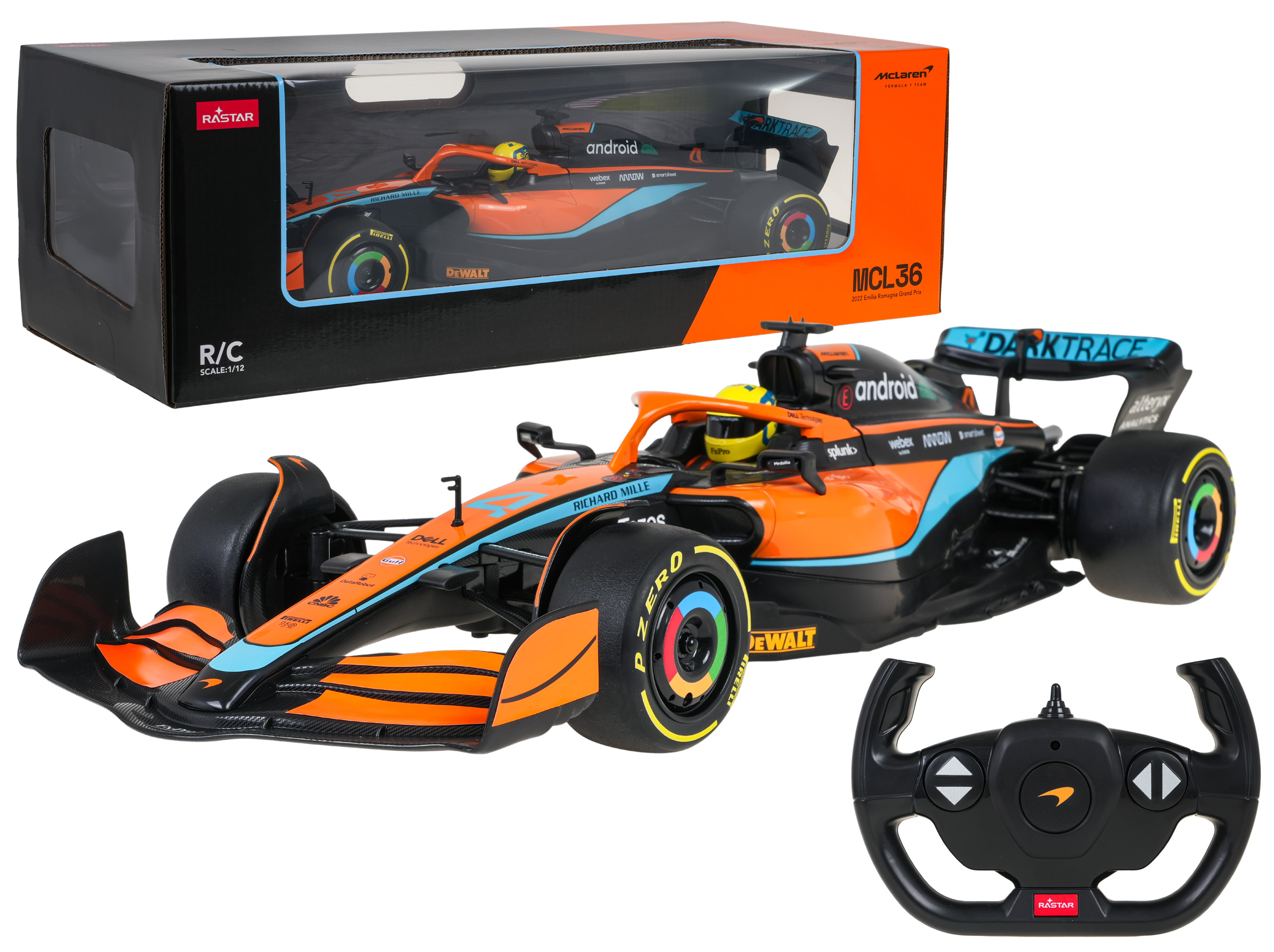 McLaren F1 MCL36 R/C model auta RASTAR v mierke 1:12