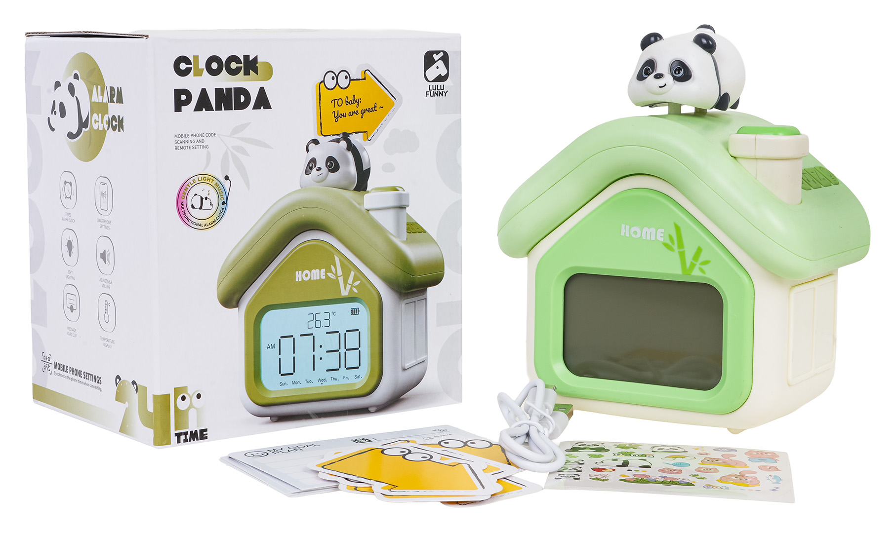 Hodinky s budíkom Panda ZDZ.L6-P