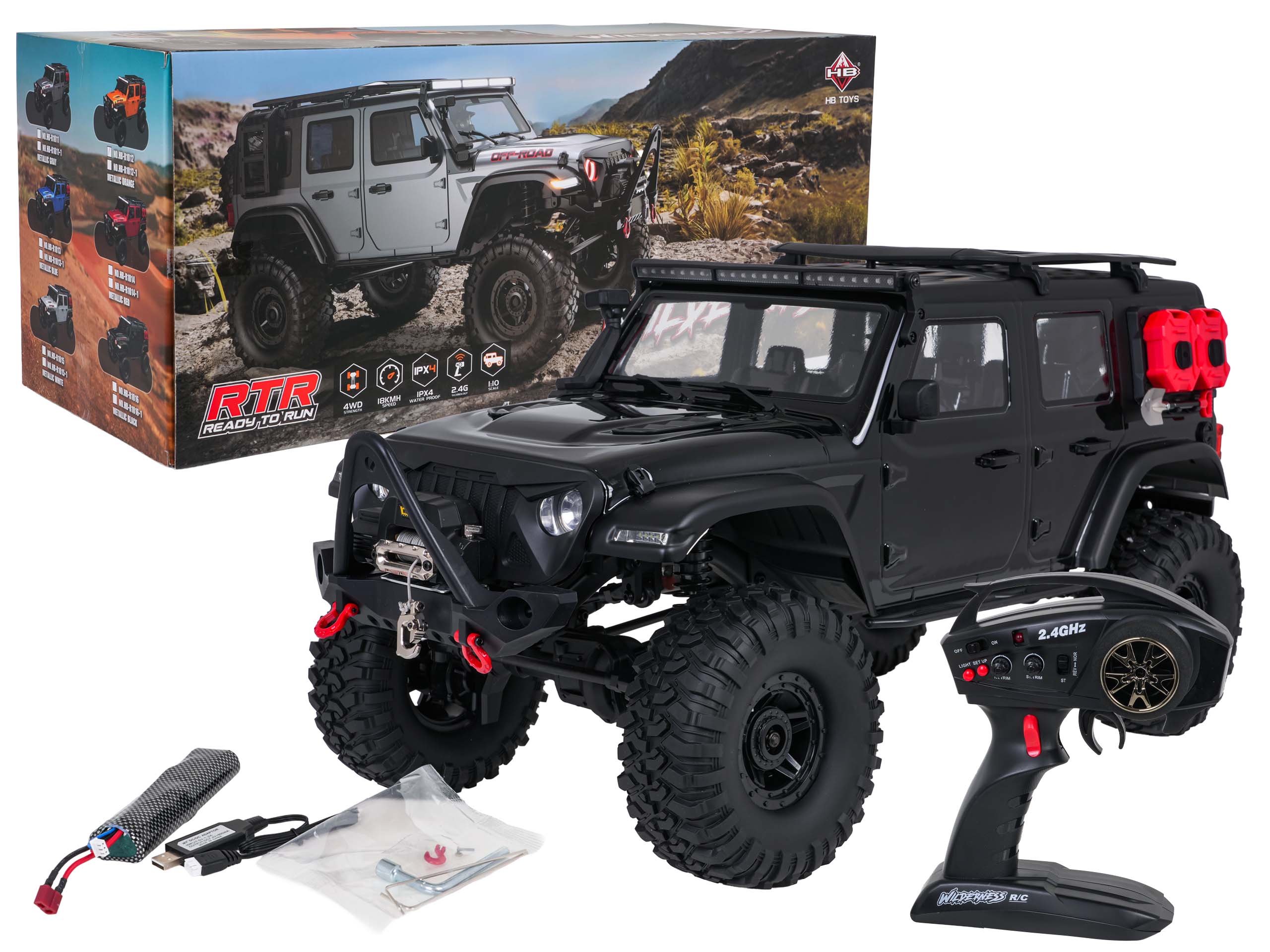 R/C auto WILDERNESS RTR 1:10 čierne