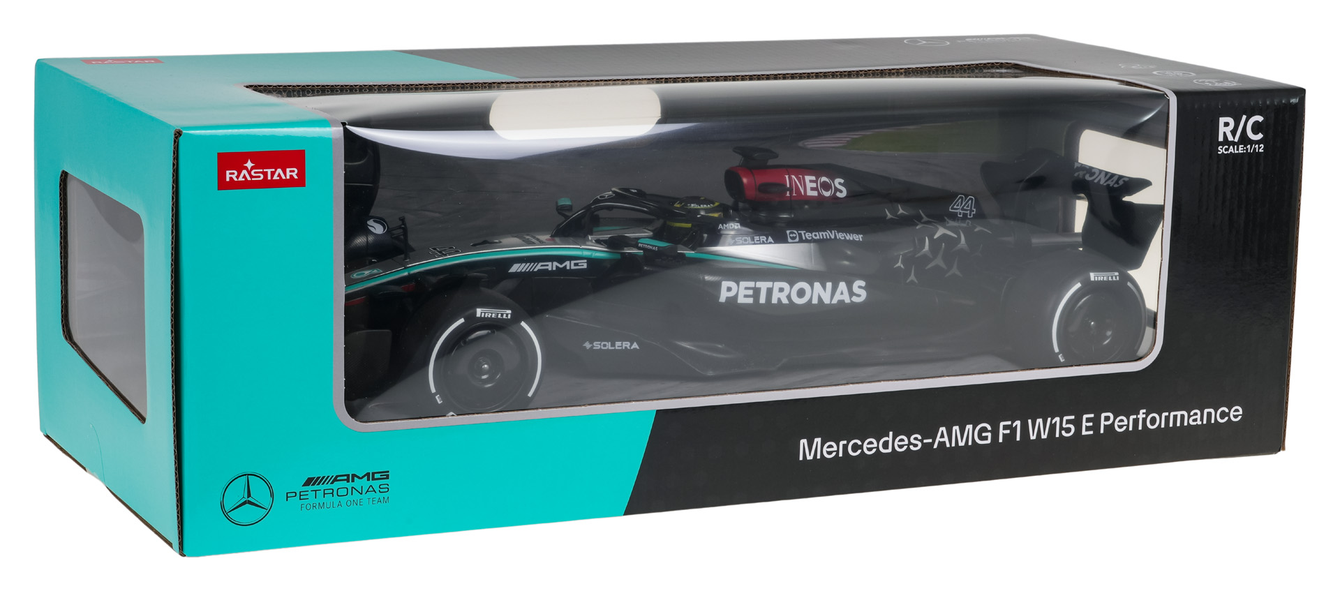Mercedes-AMG F1 W15 E Performance RASTAR model 1:12 RC auto čierne