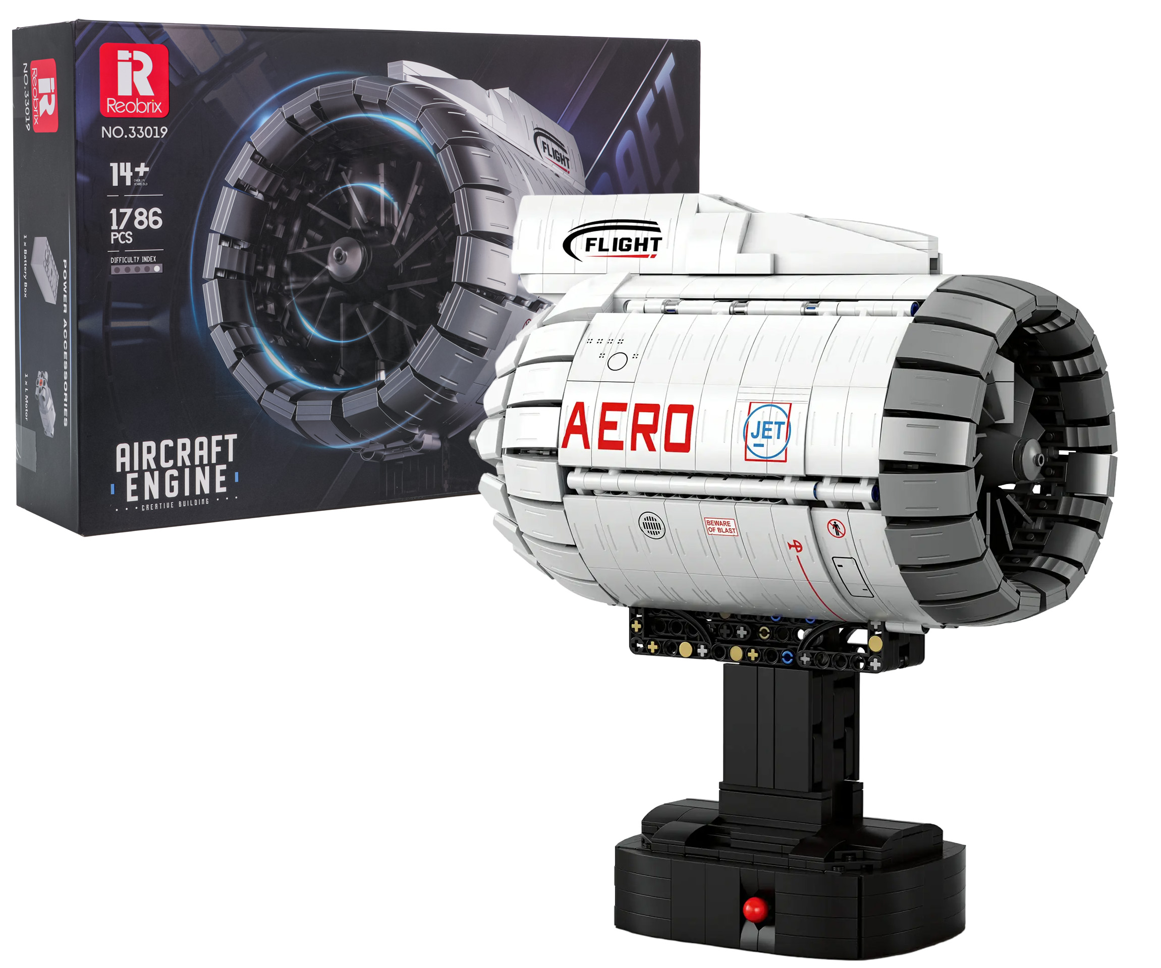 Sada stavebných kociek – Motor lietadla ZKL.33019 (1786 dielikov)