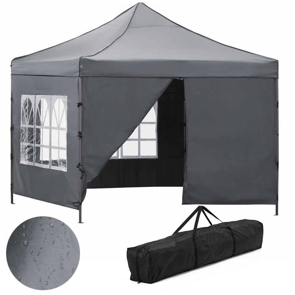 Obchodný stan 3×3 m – tmavosivý, záhradný pavilón na podujatia a catering Springos GP0005