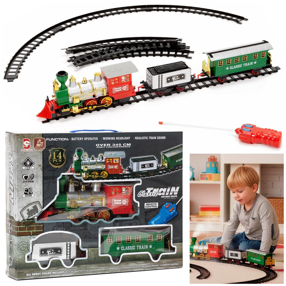 SPRINGOS Lokomotíva s vagónmi – parný vlak na koľajniciach KG0052