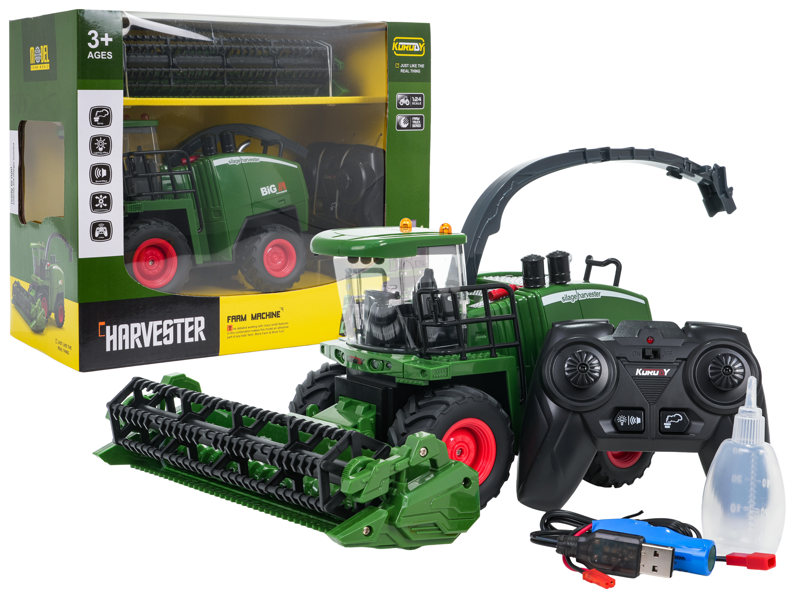 Diaľkovo ovládaný kombajn v mierke 1:24 ZRC.6605