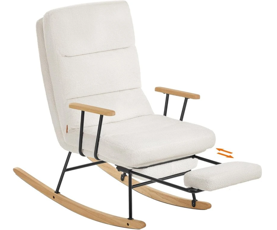 Hojdacie kreslo SONGMICS LYY016W01 - biele