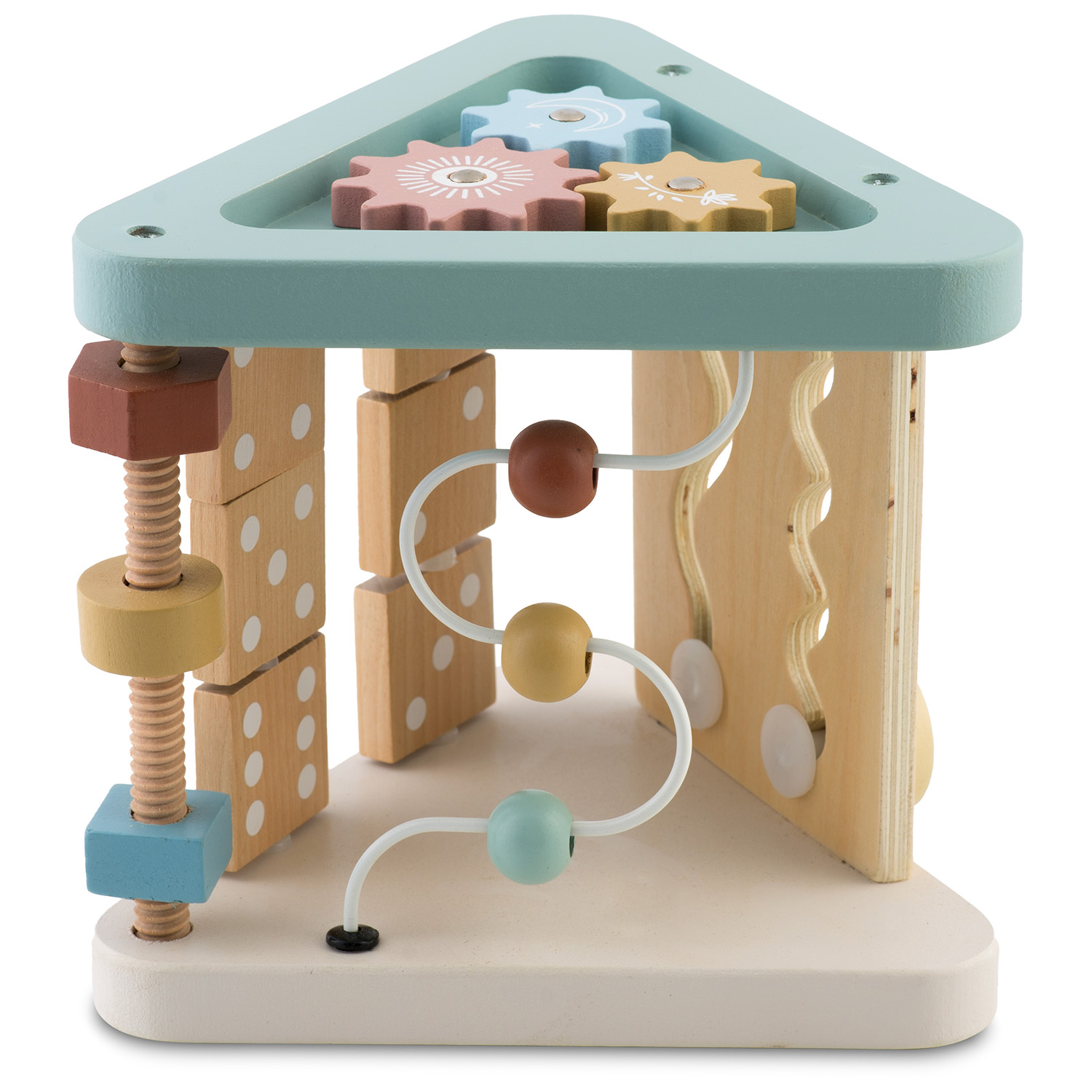 Drevená senzorická hračka trojuholník Nukido NK-860