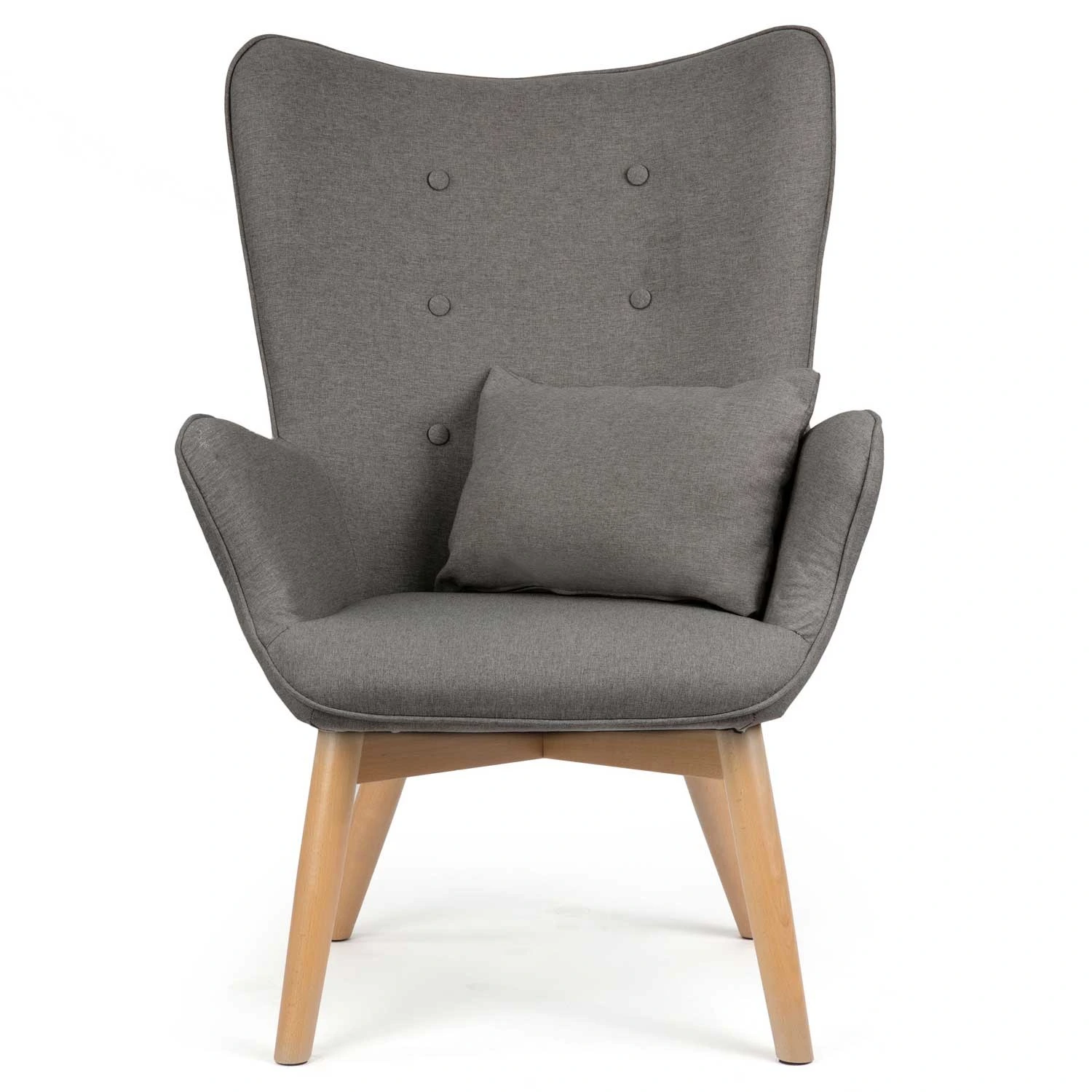 SOFOTEL Kreslo s opierkou na ruky a podnožkou Norse 2044 - tmavosivé