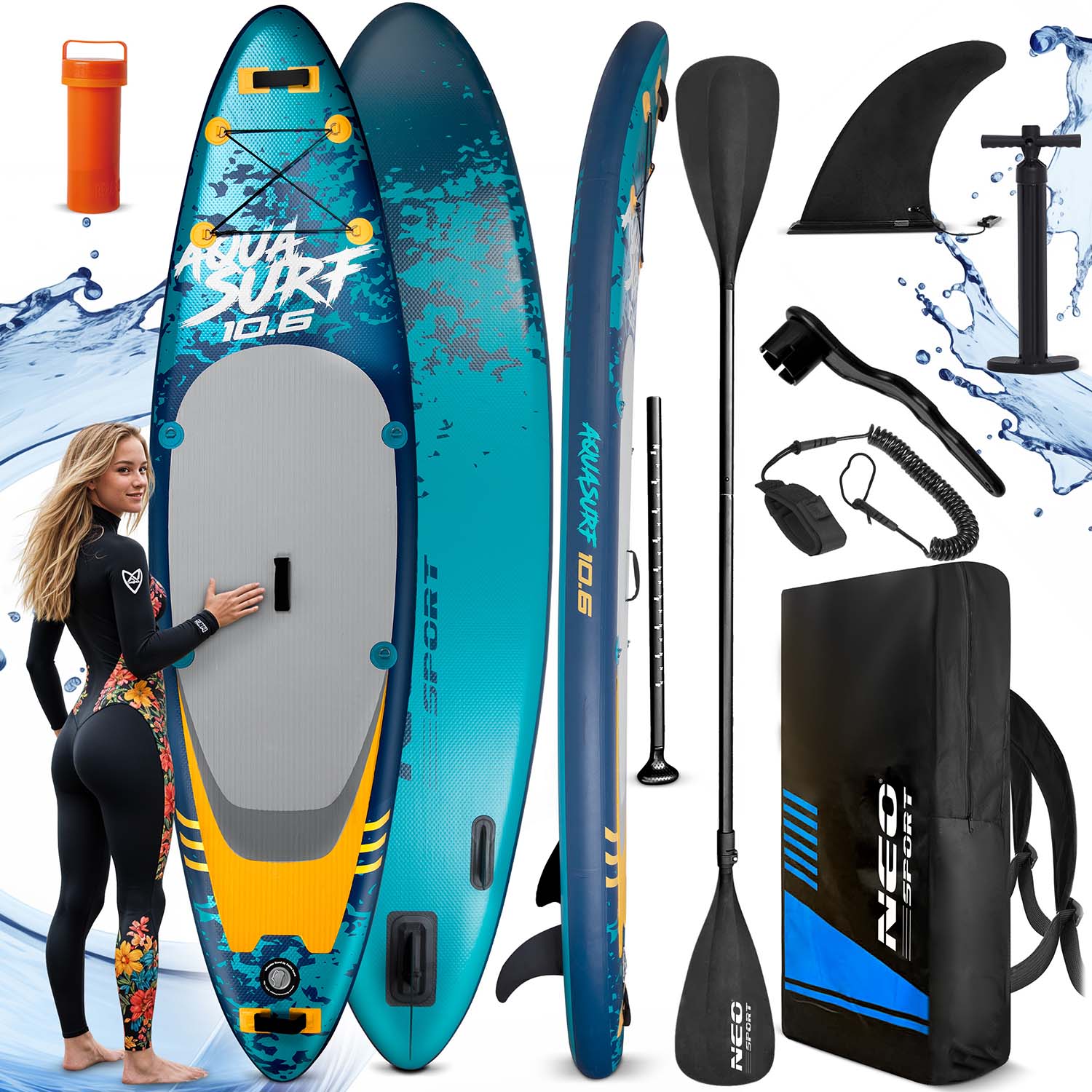 Paddleboard Aquasurf 320 x 81 x 15 cm Neo-Sport 170005