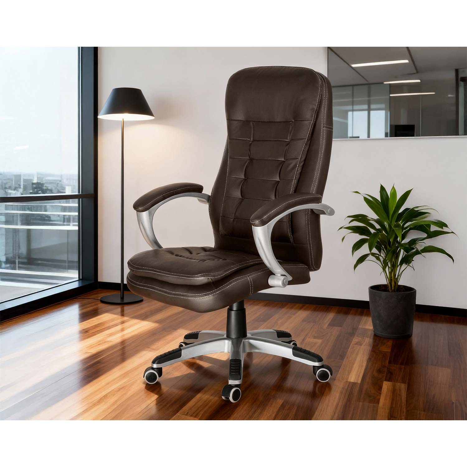 Otočná kancelárska stolička Sofotel 322 - tmavohnedá