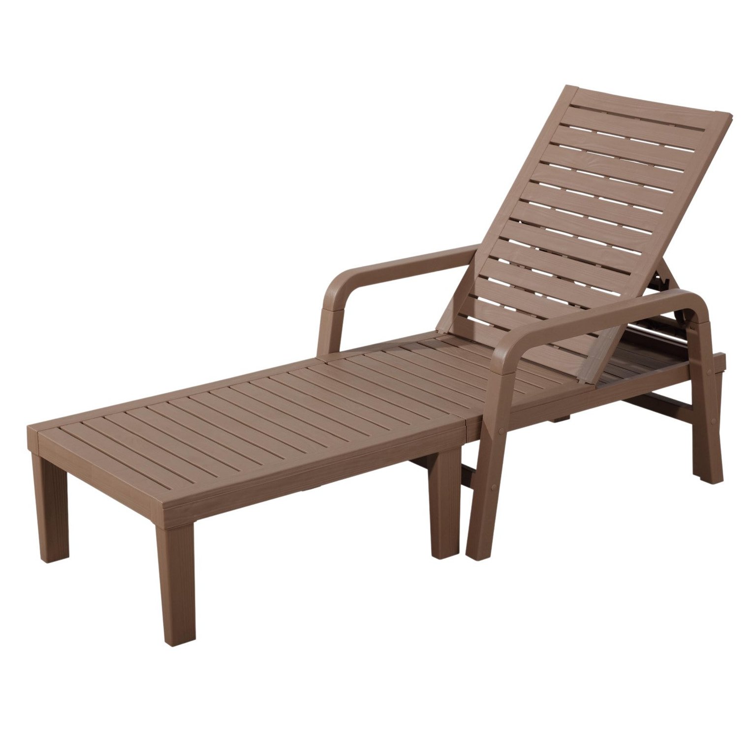 GARDEN LINE Záhradné lehátko 192 × 66 × 33 cm GardenLine Farba: hnedá