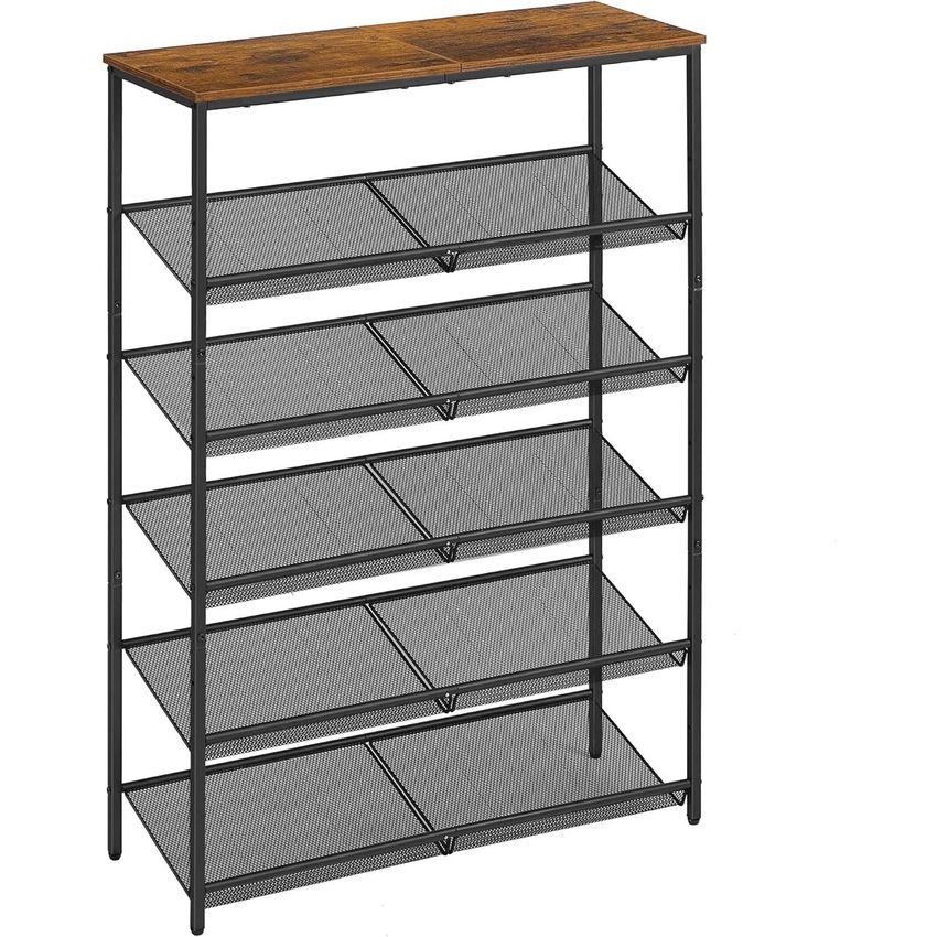 SONGMICS 6-úrovňový regál na topánky LBS044KD01 – praktický botník do predsiene