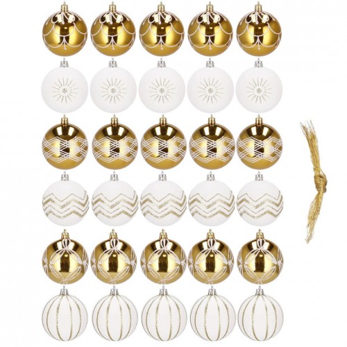 Vianočné gule na stromček 30 ks SPRINGOS CA0152