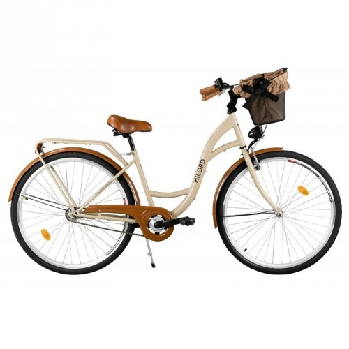 E-shop Mestský retro bicykel 1-prevodový LUX MILORD 28 " cappuccino