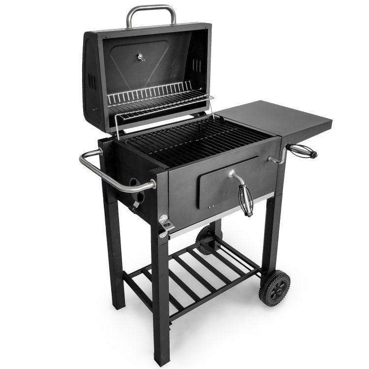 MODERNHOME Záhradný gril s krytom a teplomerom SI-64051S